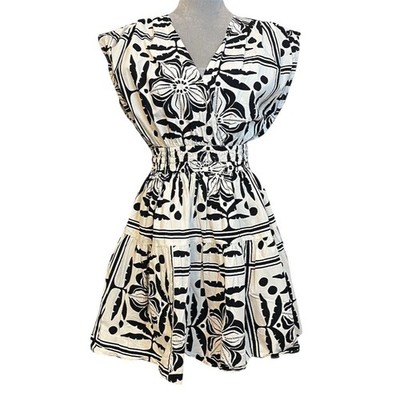 V Neck Floral Tiered Mini Dress S Summer Cottagecore Spring Brunch Beach Wedding