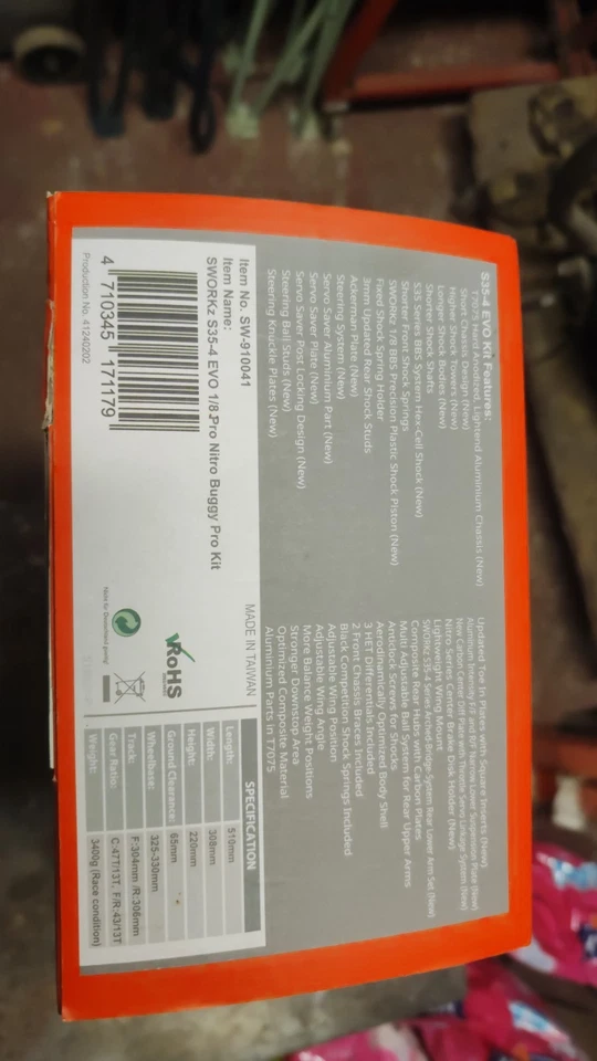 910041 SWORKz S35-4 EVO 1:8 Buggy Kit - Immagine 2 di 2