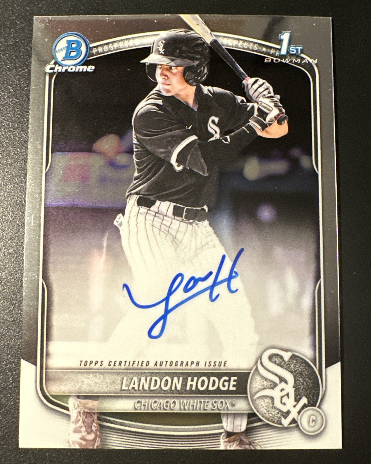 LANDON HODGE 2025 BOWMAN CHROME DRAFT 1ST AUTOGRAPH WHITE SOX AUTO Q4920