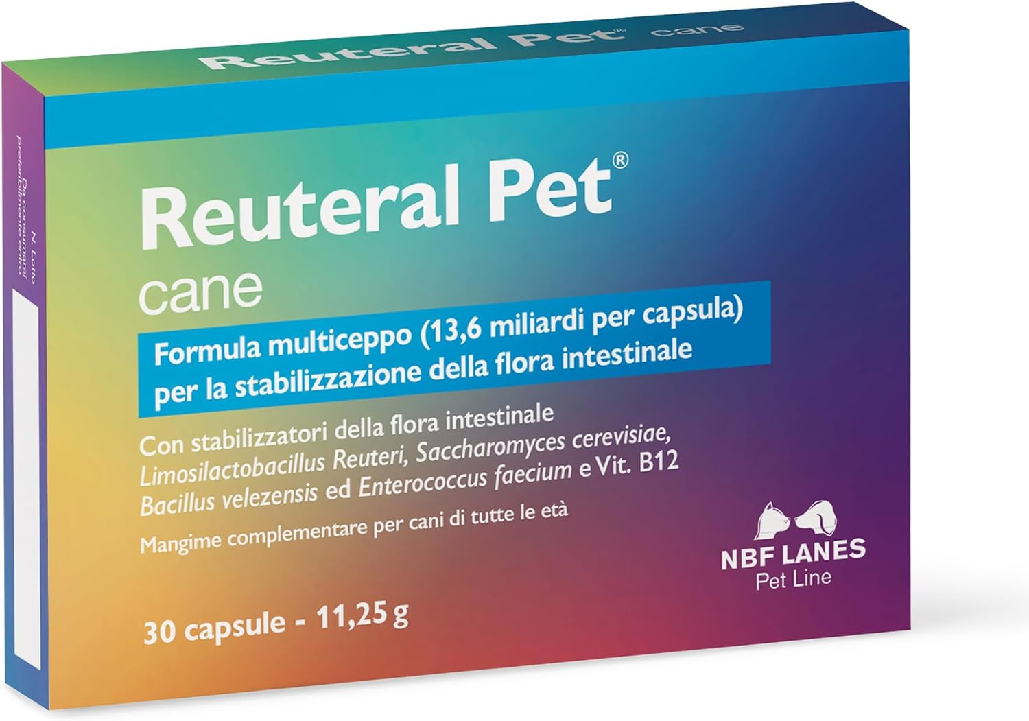Reuteral Pet Cane 30 Capsule | Probiotico per la Flora Intestinale
