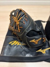 Mizuno Pro Black Left-Handed First Base Mitt High School Baseball Glove