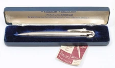 Vintage Ronson Penciliter Mechanical Pencil Lighter Rhodium Plate CLEAN WORKING