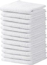 Salon Towels 100 Cotton Towel Pack Of 12 White Spa Towel in 16x27 inches.