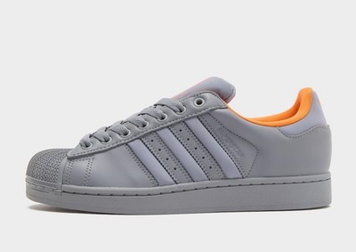 Original Adidas Originals Superstar II  (Herren UK 8 8,5 9 9,5) Grau / Orange
