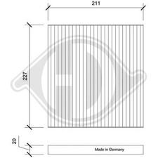 DCI0229 Filter, Innenraumluft für NISSAN MICRA IV (K13_)