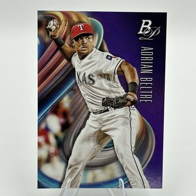 2018 Bowman Platinum Adrian Beltre #69 Purple 013/250 Texas Rangers