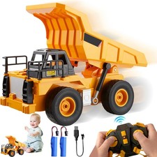 Fernbedienung LKW Bagger Kipper Spielzeug mit LED Lichtern und Sound Funktion