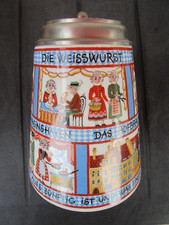0,5 L  Krug Bierkrug mit Zinndeckel  Motive Spr&uuml;che M&uuml;nchen siehe Fotos
