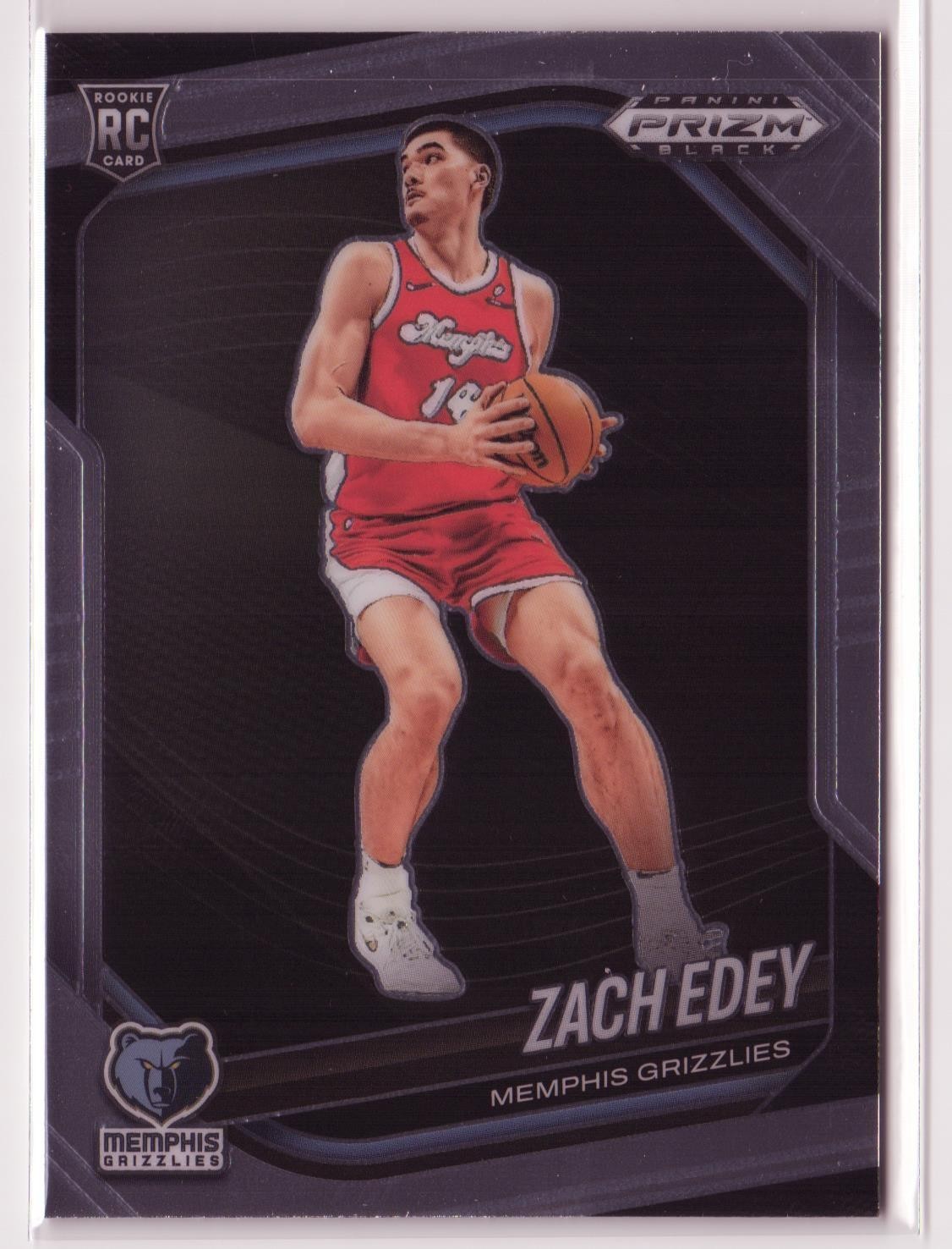 2024-25 Panini Prizm Black - Zach Edey #64 RC Rookie