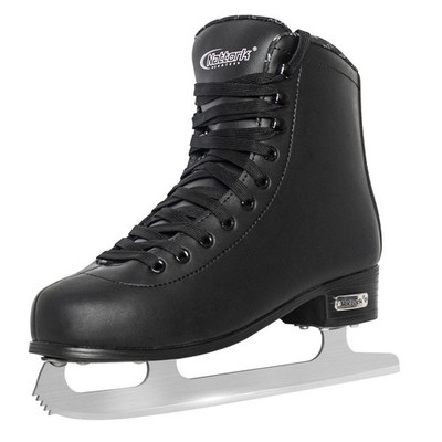 Black Figure Skates Excellence Stainless Steel Blades Ice Figure Skating with...