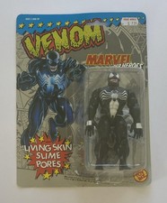 Figura de acción Marvel Super Heroes Venom 5” piel viva slime poros Toy Biz 1991