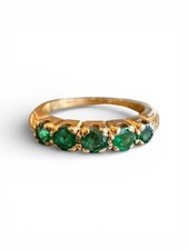 14ct Gold Emerald Ring UK Size P
