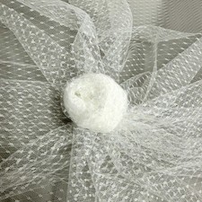 Eleanor IVORY Dotted Swiss Mesh Tulle Lace Fabric for Veil, Lining, Apparel, Co