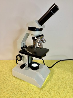 National Compound Microscope WF10X 4X 10X 40X Illuminated Tested Working