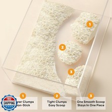 Robotail Premium Cat Litter, Non-Stick Strong Clumping Cat Litter, 100 Natur...