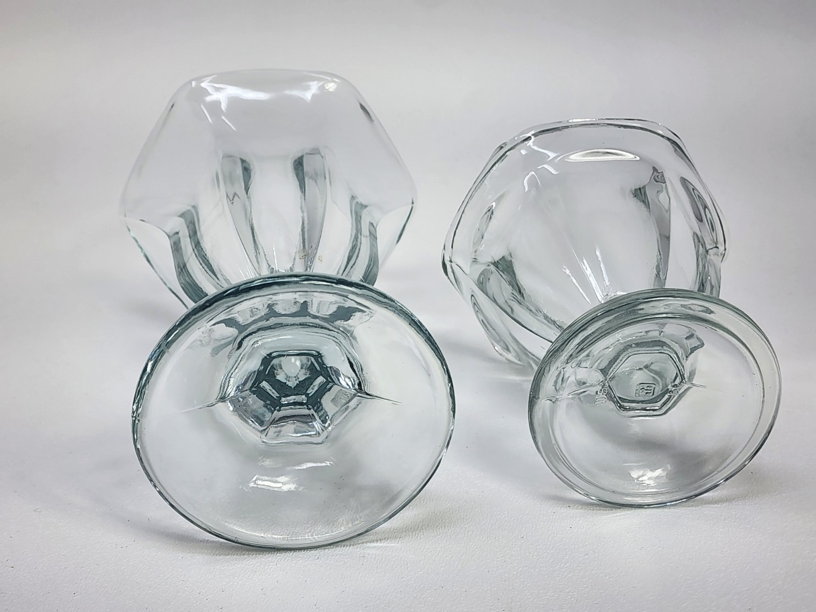 Premium Glass Tulip Sundae Ice Cream Bowl, Set of 2, Medium and Small