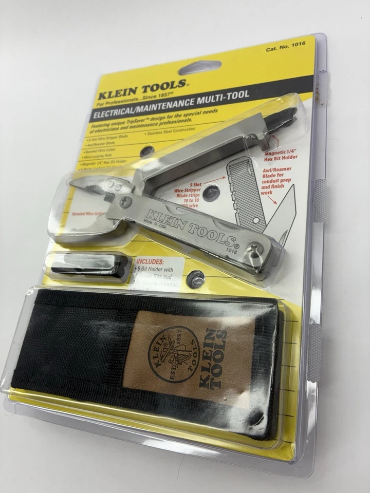 Klein Tools 1016 Electrical Maintenance Multi-Tool w/ Pouch & Bits – NEW Sealed - Image 2 of 4