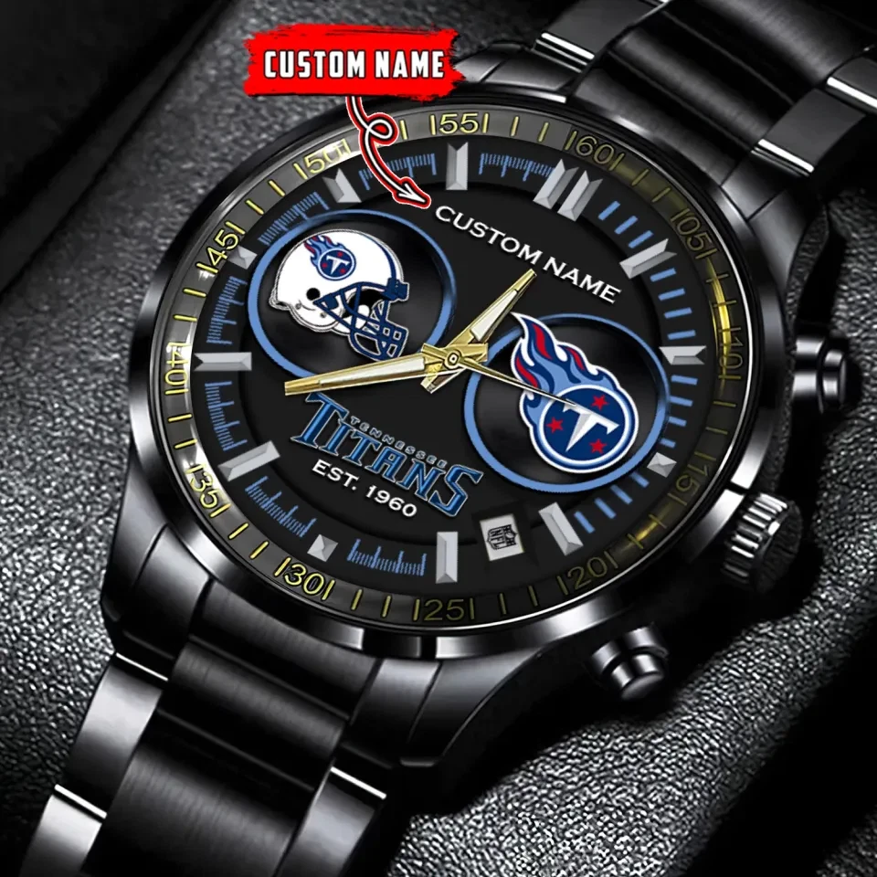 Tennessees Team Titans Football Stainless Steel Watch, unisex steel watch