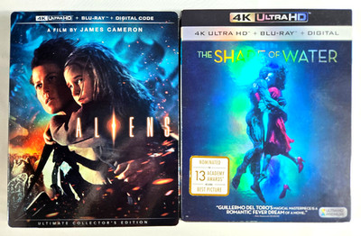 Aliens 4K (4K+Blu-ray+Digital+Slip Cover, New) / Shape of Water 4K (Used) SCI-FI