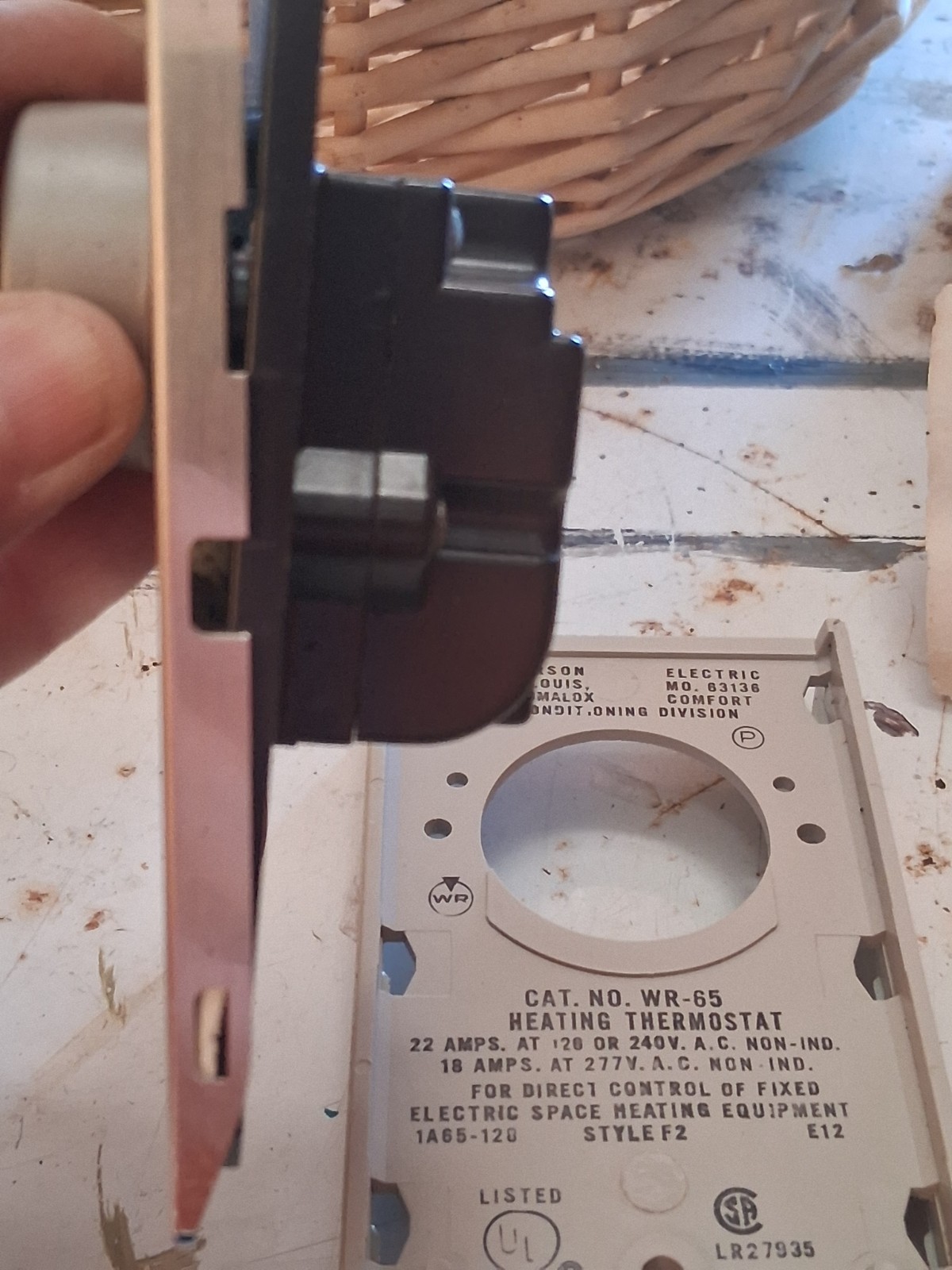 Vintage 1971 Chromalox Heating Thermostat WR-65