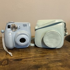 Fujifilm Instax Mini 7S Instant Film Camera W/case- Light Blue- Tested and Works