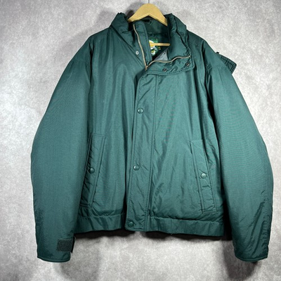 #ad Cabela#x27;s Premier Northern Goose Down Puffer Jacket Mens Size XL Green Hooded $79.99