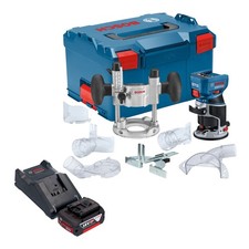 Bosch GKF 18V-8 Akku Kantenfräse 18V 8,0 mm + 1x Akku 5,0Ah + Ladegerät + L-Boxx