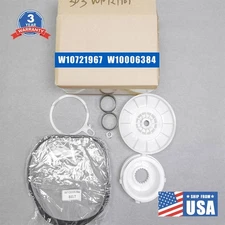 Fit Whirlpool W10006356 W10721967 Washer Pulley Clutch Kit W10006384 Belt 7 Pcs