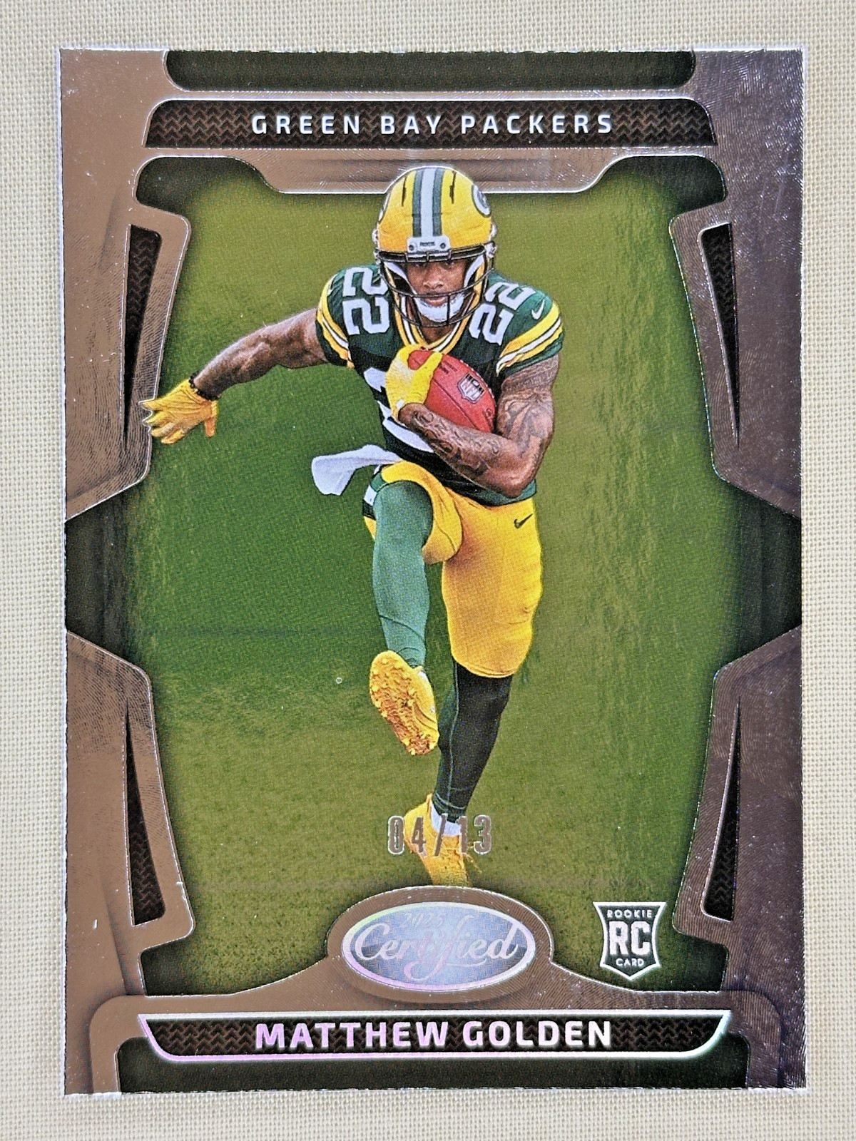 2025 Panini Certified Matthew Golden RC Mirror Silver FOTL /13 Packers #116