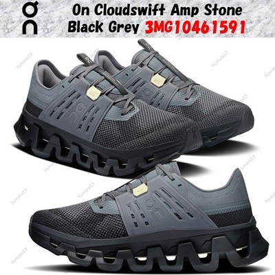 On Cloudswift Amp Stone Black Grey 3MG10461591 Men's Size