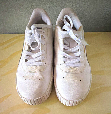 PUMA Women's White Low Top Lace-Up Athletic Sneakers, Style Code 3732-01