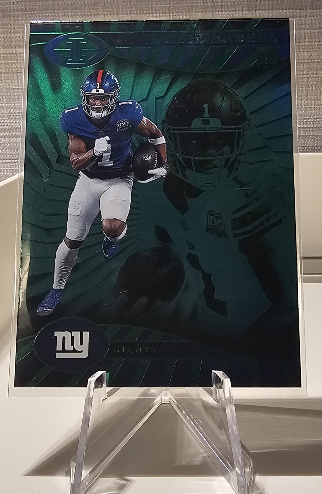 2024 Panini Illusions - Malik Nabers #66 Trophy Collection Emerald (RC) NM