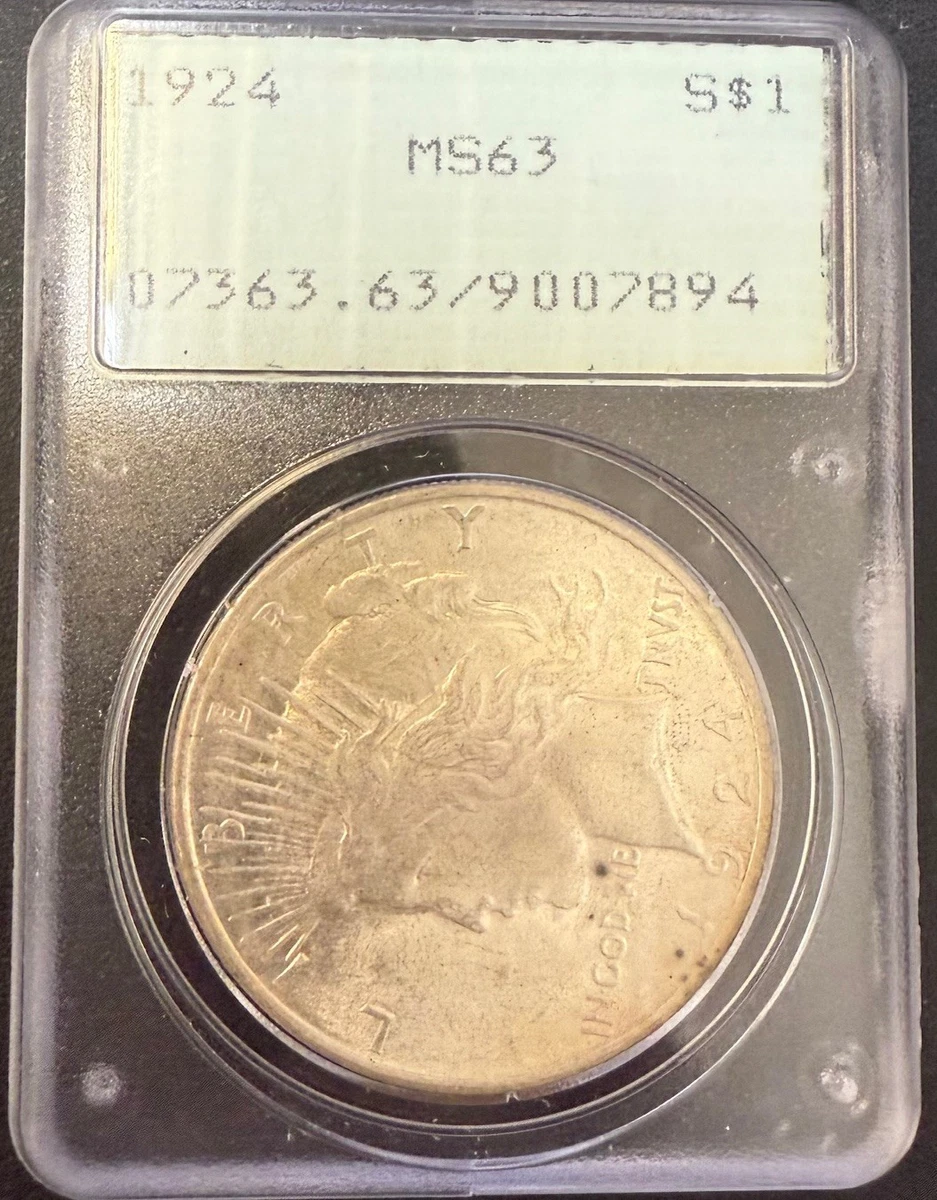 和平美元银色1924 年美国硬币错币| eBay