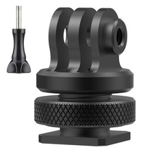 Aluminum 1/4" Screw Hole Tripod Cold Shoe Mount Adapter for GoPro DJI Insta360