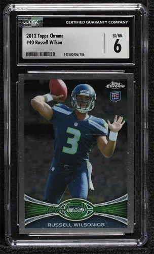 2012 Topps Chrome Russell Wilson (Throwing Hand Visible) #40 CGC 6 Rookie RC