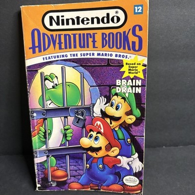 Nintendo Adventure Books #12: Brain Drain VTG Super Mario First ED./Printing '92
