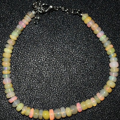 Absolut traumhaftes äthiopisches Opal 38,Cts Perlen Top Armband SK 27 E830