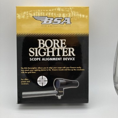 BSA Bore Sighter Scope Alignment Device Kit 30mm Collimator w/ Case & Studs