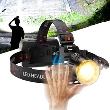 Rechargeable Headlamp 3000 Lumens 13 Modes 7500mAh Motion Sensor Adult