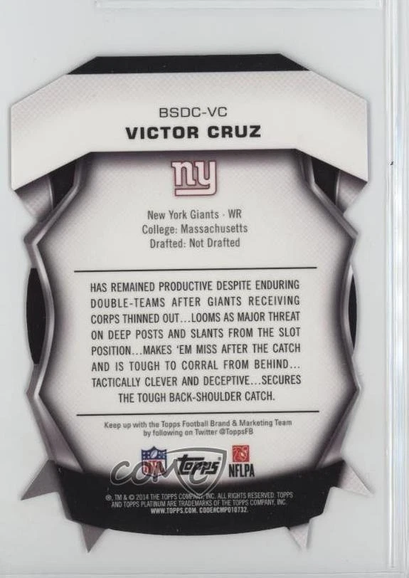 2014 Topps Platinum Ribbon Die-Cuts STS Camo Victor Cruz #BSDC-VC - Image 2 of 2