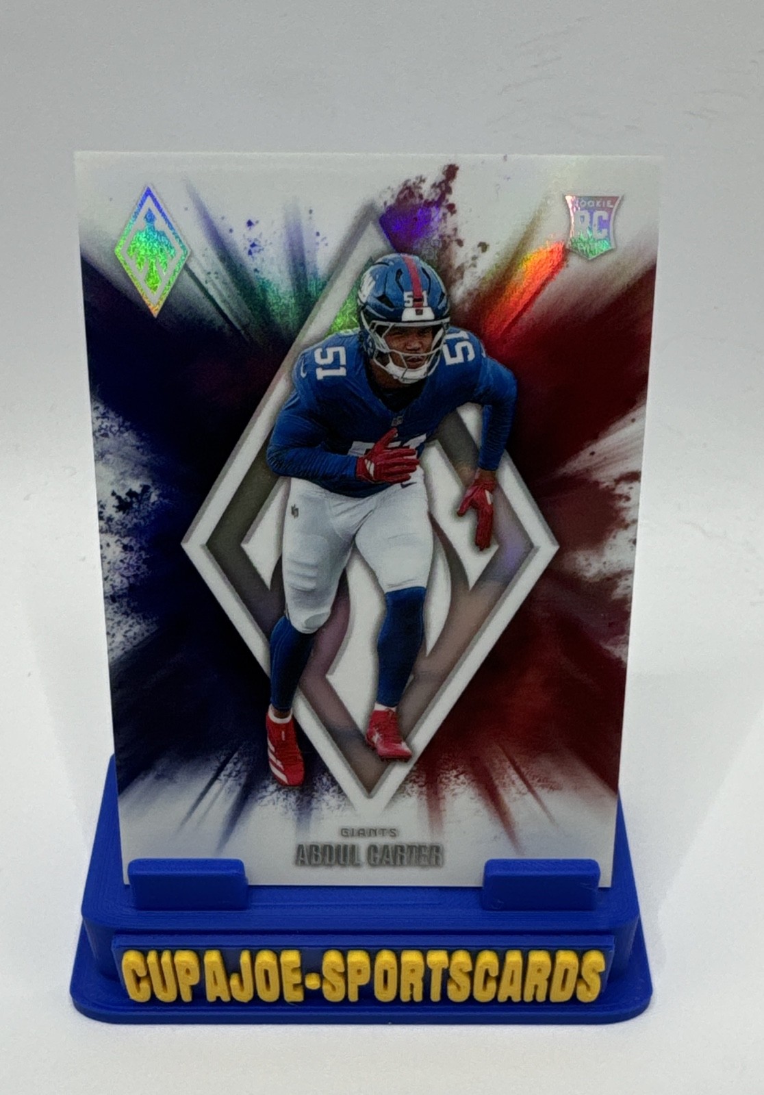 Abdul Carter #6 Football Cards 2025 Panini Phoenix Color Blast trading card — raw and PSA graded price guide