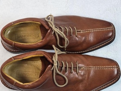 SANDRO Comfort Gel Mens Brown Leather Lace Up Shoes Size 11 D
