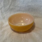 Fire King Anchor Hocking Orange Fired On Cereal Milk Glass Bowl Vintage Retro
