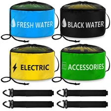 ERKOON Waterproof RV Hose Storage Bag of 4 Pack, Organizer Accessories for Ca...