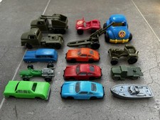 Plastikautos Porsche 912 Magirus Militär Buggy Schiff Margarine Groschenauto 