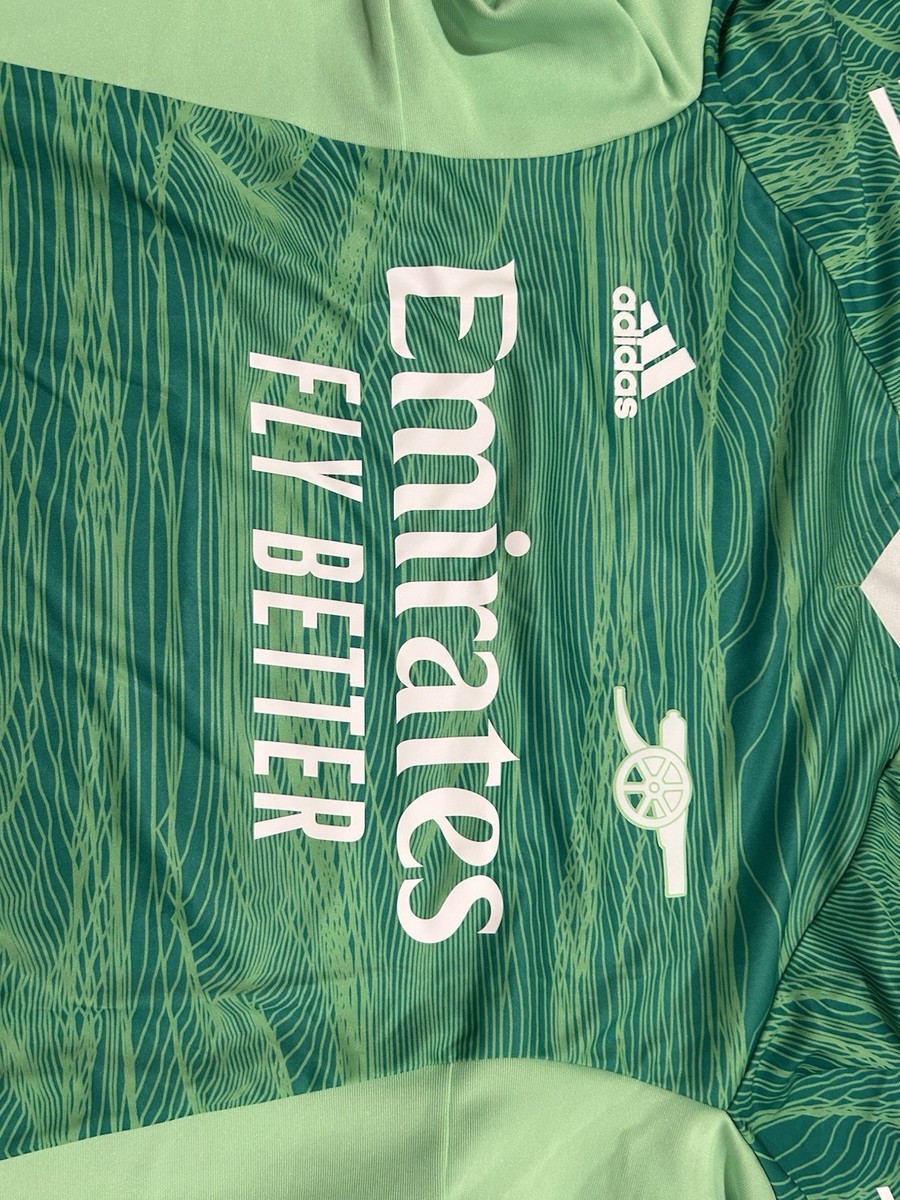 Men's Arsenal Adidas 2021/22 Goalkeeper Shirt Kitroom Size Medium