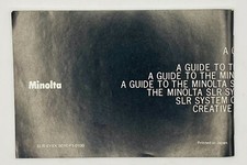 Minolta A Guide to the Minolta SLR System of Creative Photography Instructions
