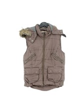 White Stuff Women's Coat S Grey Cotton With Acrylic, Polyester Overcoat