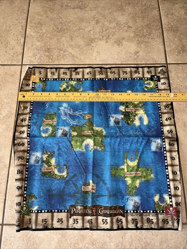 Disney Pirates of the Caribbean DVD Treasure Hunt Replacement Part *FABRIC MAP* - Picture 2 of 3