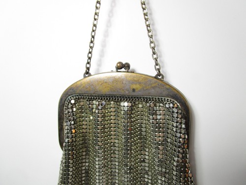 Antique Vtg 1930s Whitings & Davis Co Mesh Metal Purse Evening Bag Art Deco - Picture 3 of 21